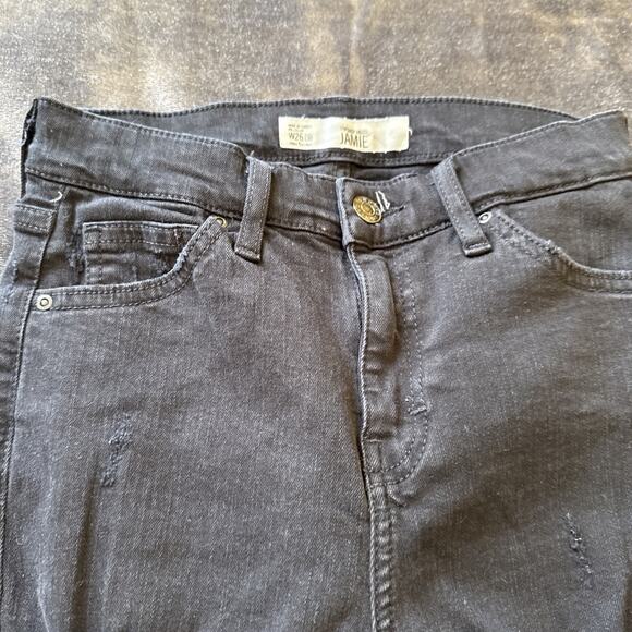 Topshop Moto Women's Jamie Jeans Denim Stretch Distressed Black Size W26xL30 - Picture 7 of 16